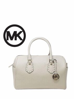 Michael Kors Large Pebbled Ecru Leather Aria‎ Satchel